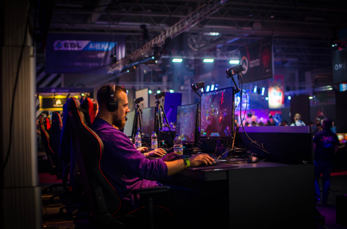 a gamer playing games